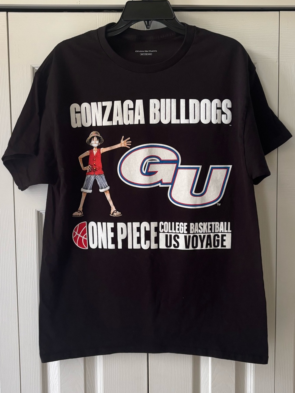 One Piece College Basketball US Voyage Gonzaga T-Shirt SZ L